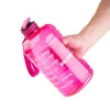 Custom logo leak proof bpa free half gallon 2.2l plastic water bottle with motivational time marker