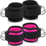 Custom Logo Leg Extensions Ankle Straps D-Ring Adjustable Neoprene Ankle Cuffs Strap