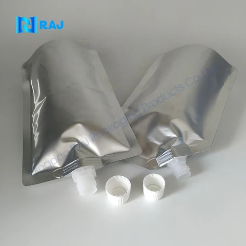 Custom logo 50ml 100ml 200ml packaging bag liquid packaging stand up spout pouch