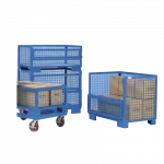 Custom OEM Heavy Industry Heavy duty Wire Storage Pallet Mesh Cages With Wheel