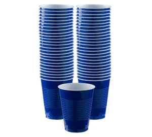 Custom Plastic Party Cups Solid-Color Disposable Recyclable Food-Safe Party Cups Multi-Size Made in U.S.A.