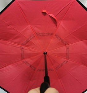 Custom printed logo reverse inverted upside down rain umbrella