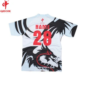 Custom rugby jerseys, sublimation dragon oem design,wholesale sports wear