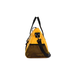 Custom Waterproof Foldable Yellow Weekender Tote Gym Organizer Travelling Duffle Bag with Shoe Compartment for women Men