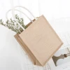 Customized  Eco-friendly  Jute Hemp Shopping Grocery Tote Jute Bag