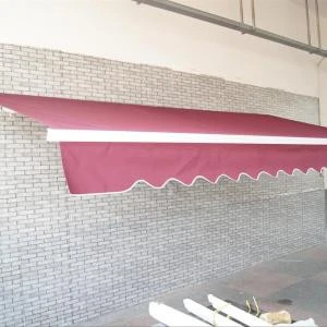 Customized manual operation outdoor acrylic fabric for No-cassette awning