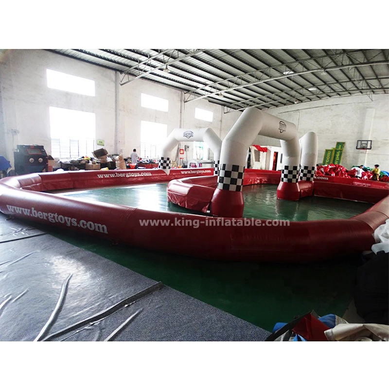 Customized outdoor sport games inflatable race car track