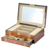 customized top quality varnish wooden box glass top for jewelry