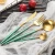 customized Wedding Event Dinnerware Cutlery Set Travel Spoon And Knife Fork Stainless Steel Gold Black Fast delivery factory