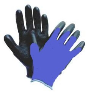 D1519 Coated Gloves S Black/Blue PR