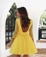 d3141 high quality backless  mini formal lace evening dresses women