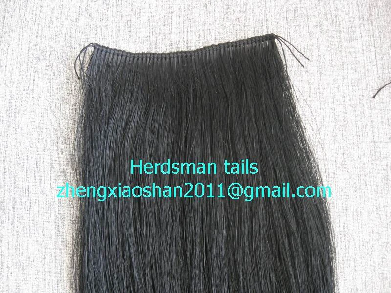 Dark chestnut color efted rocking horse tail and 40-70cm mane weft made of real horse hairs by hand
