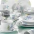 Dinner Set Plate Ceramic Porcelain Floral Design Luxury Cheap Wholesale Dishes White 36PCS Plates Sets Dinnerware