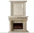 Import dinning room double layer beige marble lion fireplace surround from China