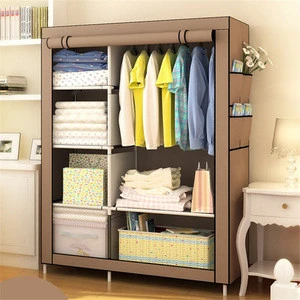 DIY non-woven fold closet portable storage cabinet furniture quarter wardrobe