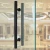 Door hardware stainless steel black color sliding glass door ladder pull handles