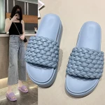 Drop Shipping Latest PU platform slides sandals slippers for women