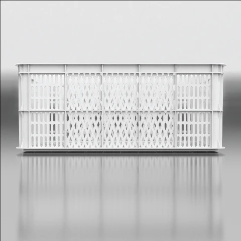 Durable Plastic Crates with airy designs suit high-efficiency loading E1062-White