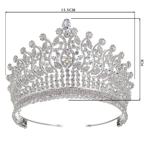 Buy Echsio Custom Pageant Crown Wedding Tiara Charm Gold Crown For ...