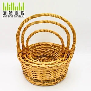 Eco-exfriendly Factory directly willow woven wicker storage basket made in China