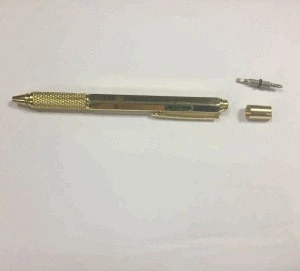 Eco friendly 4 in 1 metal multifunction pen brass material