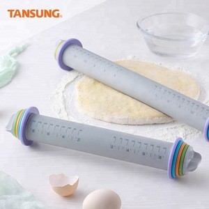 Eco-Friendly Bakeware Baking Tools Pie Pizza Roll Stick Adjustable Silicone Rolling Pin