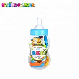 Eco-friendly cute 10pack plastic toy set baby rattle with different shape