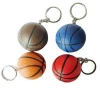 Eco-friendly Squeeze PU Foam Stress Ball with keychain rugby design sponge material round pressure ball, sponge grip ball