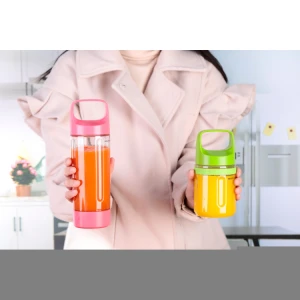 Electric Portable Mini Blender Juicer Mixing Cup Made With BPA-Free Material,two bottles