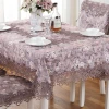 Embroidered tablecloth round coffee table chair cushion set garden chair cover