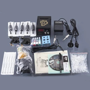 Equipment Complete Tattoo Color Inks Machines Gun Power Supply Kit Set