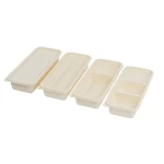 European separation rectangular dessert square plate with separate compartment cheap price
