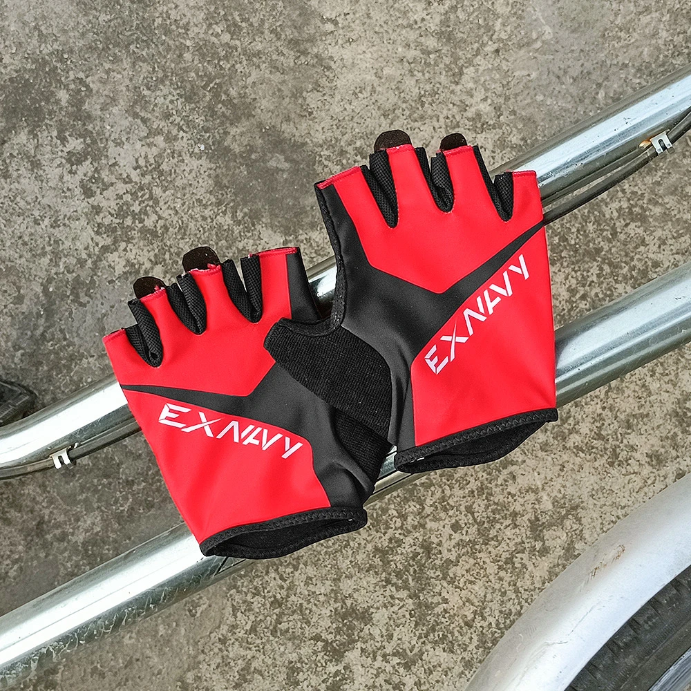 EXNAVY men red color V2 cycling racing gloves cyclists clothing jersey baseball fishing workout ski sailing golf gloves