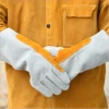 Extended leather welding gloves anti-scald comfortable welder gloves wear-resistant extended&amp;thickened labor protection gloves