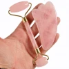 Facial Pink Quartz Stone Rose Coaster Neck Natural Jade Roller