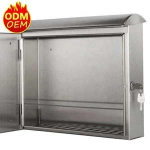 Factory Custom Stainless steel Fabrication Modern Waterproof wall mounted   Metal Mailbox