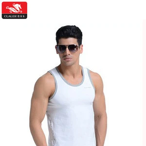 Factory custom summer plain gym sports mens cotton vest
