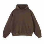 Factory customized unisex heavy 420GSM vintage batik distressed hooded sweatshirt loose washed mens trendy new sweatshirt