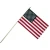 Import Factory Direct Sales Custom Printing Polyester  American Flags On Sticks With Wooden Rod from China