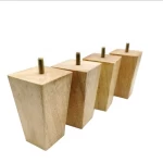 Factory Direct Sales Wood Sofa Legs Furniture Accessories Solid  Square Shape Wooden Legs for Chair  Custom Size  Desk wood leg
