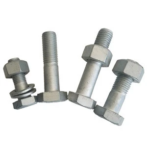 Factory direct supply Hexagon bolt , carbon steel , different sizes to choose , ASTM A325 steel structure bolt