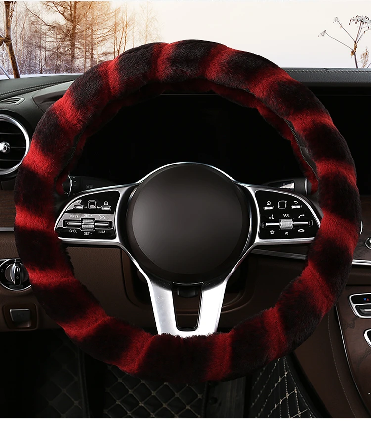 factory directly selling winter used velvet car steering wheel cover