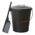Import Factory Popular High Quality Metal Black Ash Bucket With Shovel wooden handle 2017 from China