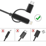 Factory price 3 in1 micro usb cable usb charging cable for android
