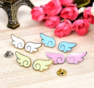 Factory price metal wings enamel pin