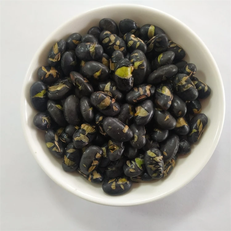 Factory Price Types Of Roasted Black Kidney Beans With Green Kernel