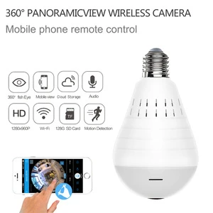 Factory Smart Home Security Wireless WiFi Bulb Camera P2P IP Network IP Camera