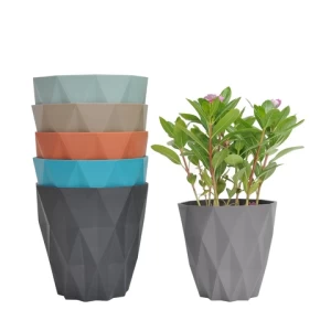 Factory wholesale cheap plastic planter pots indoor gardening desktop plastic flower pot plant pot