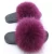 Import Factory wholesale high quality fashion fox fur slide slippers /sandals from China