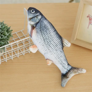 Factory wholesale simulation swing fish cat toy plush pet toy